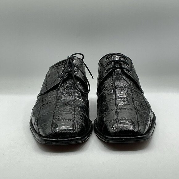 NEW David Eden Mens Crocodile Dress Shoes Black SZ 9 main image 5
